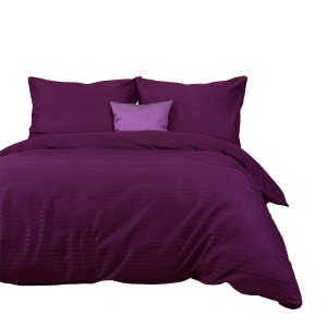 Darymex Pościel satyna bawełniana CIZGILI VIOLET 160x200 EXCLUSIVE