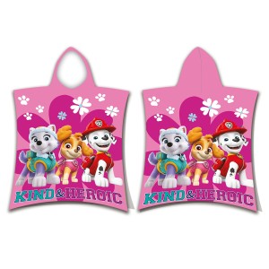 Darymex Ręcznik bawełniany ponczo z kapturem 50x115 Psi Patrol róż