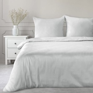 Eurofirany KOMPLET POŚCIELI SATYNOWEJ VERA 160 X 200 CM JASNOSZARY