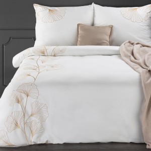 Eurofirany KOMPLET POŚCIELI HAFT2 220 X 200 CM BIAŁY