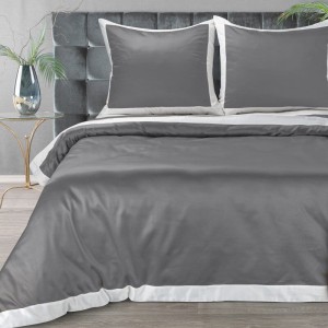 Eurofirany KOMPLET POŚCIELI LAURA 220 X 200 CM POPIELATY