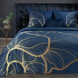 Eurofirany KOMPLET POŚCIELI SATYNOWEJ PREMIUM 4 220 X 200 CM CIEMNONIEBIESKI