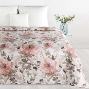 Eurofirany NARZUTA D91 FLOWER 01 170 X 210 CM BIAŁY