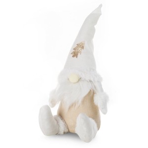 Eurofirany LALKA ŚWIĄTECZNA DEKORACYJNA 13 X 15 X 43 CM BIAŁY