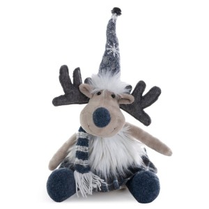 Eurofirany LALKA ŚWIĄTECZNA DEKORACYJNA 23 X 14 X 38 CM SREBRNY