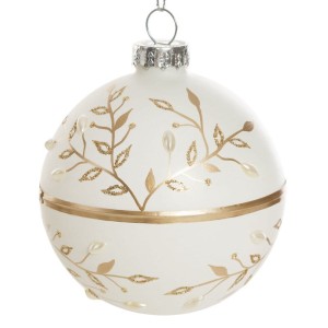 Eurofirany BOMBKA CHOINKOWA SZKLANA (FI) 8 CM BIAŁY 5