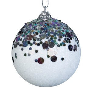 Eurofirany BOMBKA CHOINKOWA O 8 CM BIAŁY