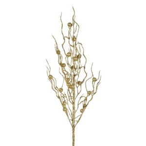 Eurofirany GAŁĄZKA ŚWIĄTECZNA DEKORACYJNA 69 45X20 CM ZŁOTY