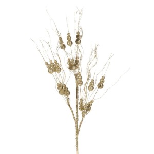 Eurofirany GAŁĄZKA ŚWIĄTECZNA DEKORACYJNA 79 50X20 CM SZAMPAŃSKI