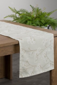 Eurofirany OBRUS FLORE 4 40X140 CM JASNOZIELONY