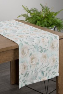 Eurofirany OBRUS FLORE 9 40X140 CM ZIELONY