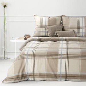 Eurofirany KOMPLET POŚCIELI REN 160X200 CM 2 SZT  70X80 CM BEŻOWY