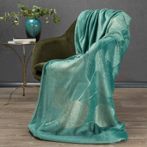 Eurofirany KOC GINKO2 150 X 200 CM TURKUSOWY