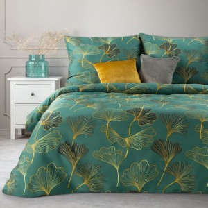 Eurofirany KOMPLET POŚCIELI SATYNOWEJ NIKA 16 160 X 200 CM CIEMNOZIELONY