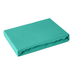 Eurofirany PRZEŚCIERADŁO JERSEY2 140X200 CM WYS 25 CM TURKUSOWY