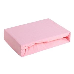 Eurofirany PRZEŚCIERADŁO JERSEY2 200X220 CM WYS 25 CM RÓŻOWE