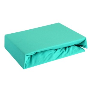 Eurofirany PRZEŚCIERADŁO JERSEY1 220X200 CM WYS 25 CM TURKUSOWY