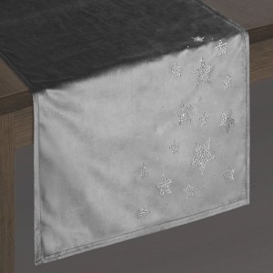 Eurofirany Bieżnik DALIA 40X140 CM SREBRNY