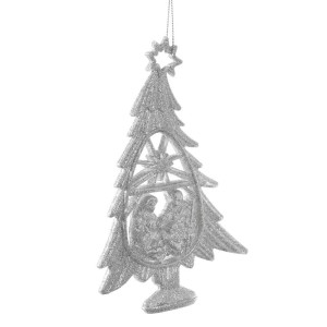 Eurofirany OZDOBA ŚWIĄTECZNA PL 16 X 10 CM SREBRNY