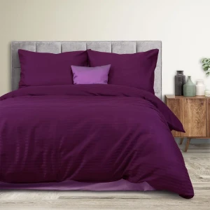 Darymex Pościel satyna bawełniana CIZGILI VIOLET 200x220 EXCLUSIVE