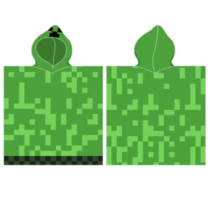 Darymex Ręcznik bawełniany ponczo z kapturem 50x115 Minecraft