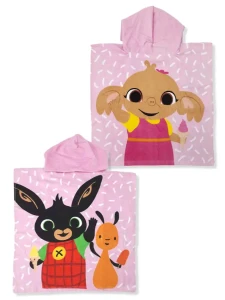 Setino Ręcznik bawełniany ponczo z kapturem 55x110 Bing Pink