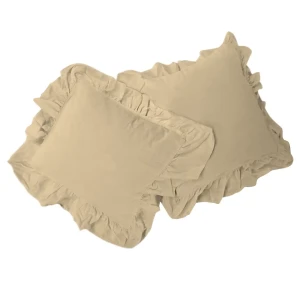 Darymex Poszewka bawełniana komplet AKDENIZ CREAM 2x40x40 STONEWASHED