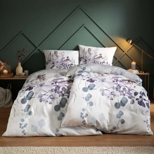 Estella Pościel Flanelowa ICEFLOWER 4437/820 Silber 155x200