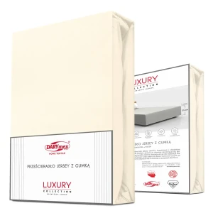 Darymex Prześcieradło jersey elastan z gumką ECRU EKOLOGIA 220x200x30