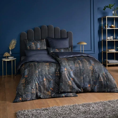Estella Pościel Satynowa SKYLINE 7558 625 Nachtblau