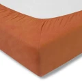 Estella Prześcieradło Welurowe Z Gumką Terracota