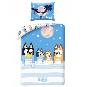 Darymex Pościel bawełna 160x200+1p70x90 Bluey niebieski