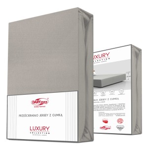 Darymex Prześcieradło jersey elastan z gumką 59 BLEI/POPIEL/90x200x30