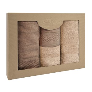Darymex Ręcznik D Bawełna 100% Solano Beż + Cappuccino (P) 2x50x90+2x70x140 kpl