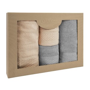 Darymex Ręcznik D Bawełna 100% Solano Cappuccino + Jasny Popiel (P) 2x50x90+2x70x140 kpl