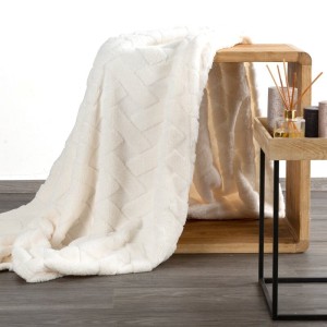 Eurofirany KOC D91 CARO 70 X 160 CM KREMOWY