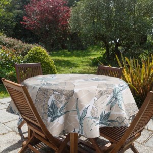 Eurofirany OBRUS GARDEN O 150 CM BEŻOWY