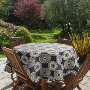 Eurofirany OBRUS GARDEN O 150 CM CZARNY