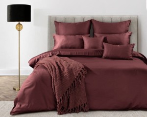 Eurofirany POŚCIEL ELEGANT1H 140 X 200 CM BORDOWY