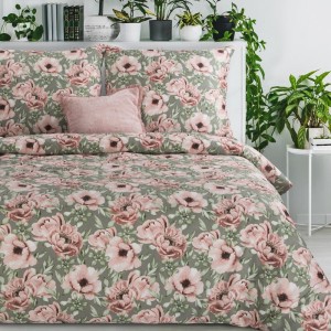 Eurofirany KOMPLET POŚCIELI SATYNOWEJ SPRING 53 140 X 200 CM RÓŻOWY