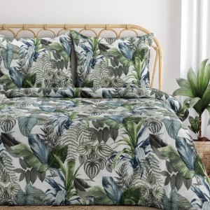 Eurofirany KOMPLET POŚCIELI BAWEŁNIANEJ DAVOS 220 X 200 CM ZIELONY