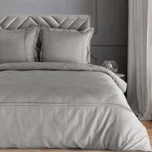 Eurofirany KOMPLET POŚCIELI HAFT4 160 X 200 CM SREBRNY