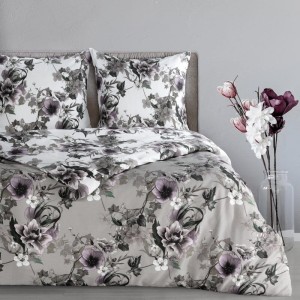 Eurofirany KOMPLET POŚCIELI SATYNOWEJ NIKA 54 140 X 200 CM POPIELATY