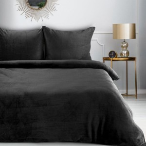 Eurofirany KOMPLET POŚCIELI FLANO 2 160 X 200 CM CZARNY