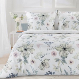 Eurofirany KOMPLET POŚCIELI SATYNOWEJ SPRING 37 220 X 200 CM BIAŁY