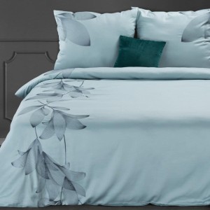 Eurofirany KOMPLET POŚCIELI HAFT7 160 X 200 CM BŁĘKITNY