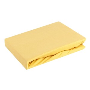 Eurofirany PRZEŚCIERADŁO JERSEY3 90 X 200 X 25 CM MUSZTARDOWY