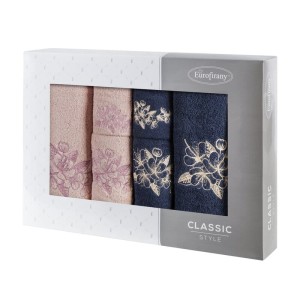 Eurofirany RĘCZNIK SOFIA 53 X 37 X 11 CM GRANATOWY