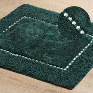 Eurofirany DYWANIK ŁAZIENKOWY CHIC 60 X 90 CM CIEMNOZIELONY