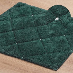 Eurofirany DYWANIK ŁAZIENKOWY CHIC (2) 60 X 90 CM CIEMNOZIELONY